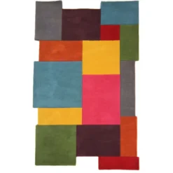 Abstrakt Teppich - Stracto Collage Bunt