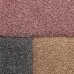 Abstrakt Teppich - Stracto Collage Rosa Beige