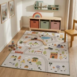 Auto Spielteppich - Rocky Ride Grau