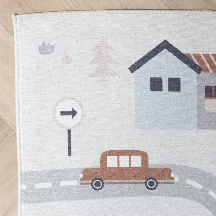 Auto Spielteppich - Rocky Ride Weiß