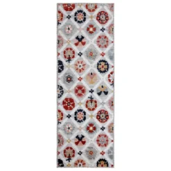 Balkon Teppich - Plazo Flora Grau - 80x230cm