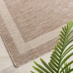 Balkonteppich - Sierra Border Beige Creme
