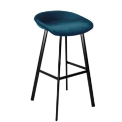 Barhocker Samt - Dunkelblau