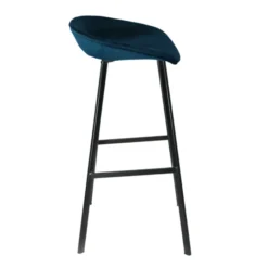 Barhocker Samt - Dunkelblau