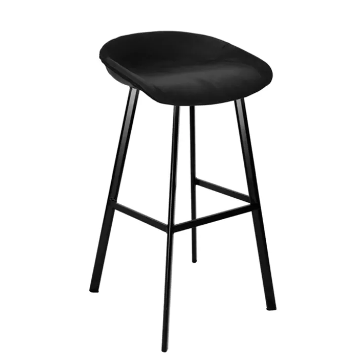 Barhocker Samt - Schwarz