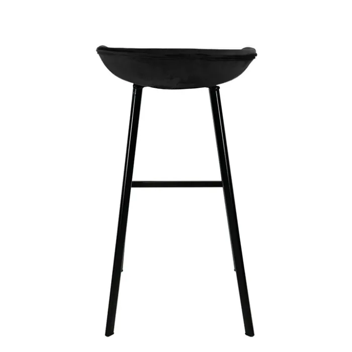 Barhocker Samt - Schwarz