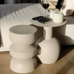 Beistelltisch - Pip Beige - 41x41x49cm
