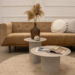 Beistelltisch - Tilo Beige - 43x43x45cm