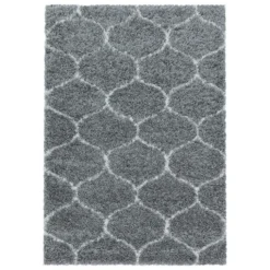 Berberteppich - Agadir Circle Grau Creme