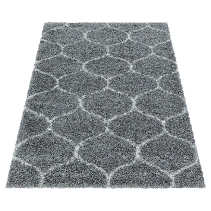 Berberteppich - Agadir Circle Grau Creme