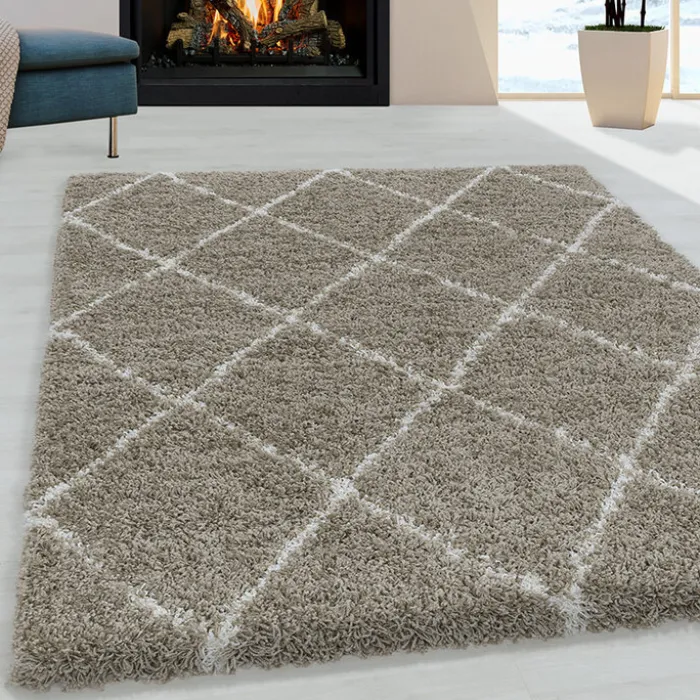 Berberteppich - Agadir Lines Beige Creme