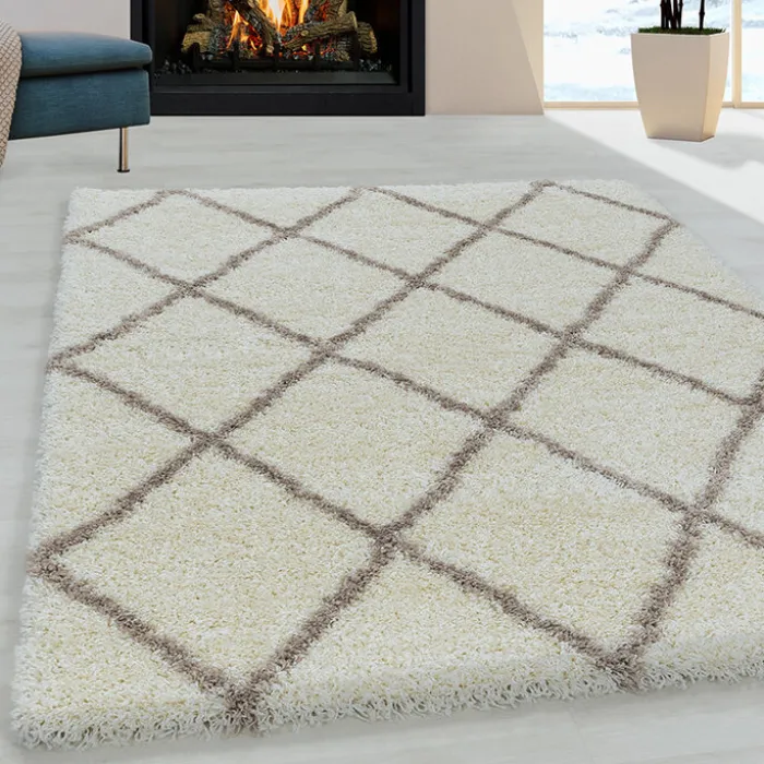 Berberteppich - Agadir Lines Creme Beige