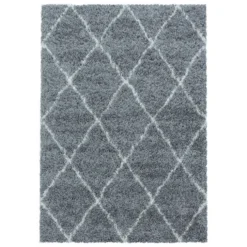 Berberteppich - Agadir Lines Grau Creme