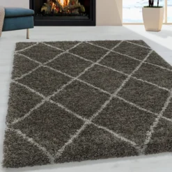 Berberteppich - Agadir Lines Taupe Creme