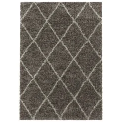 Berberteppich - Agadir Lines Taupe Creme
