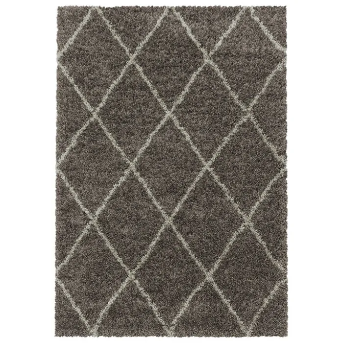 Berberteppich - Agadir Lines Taupe Creme