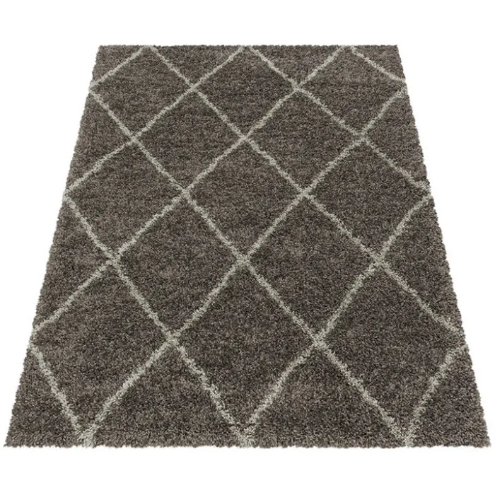 Berberteppich - Agadir Lines Taupe Creme