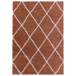 Berberteppich - Agadir Lines Terracota Creme