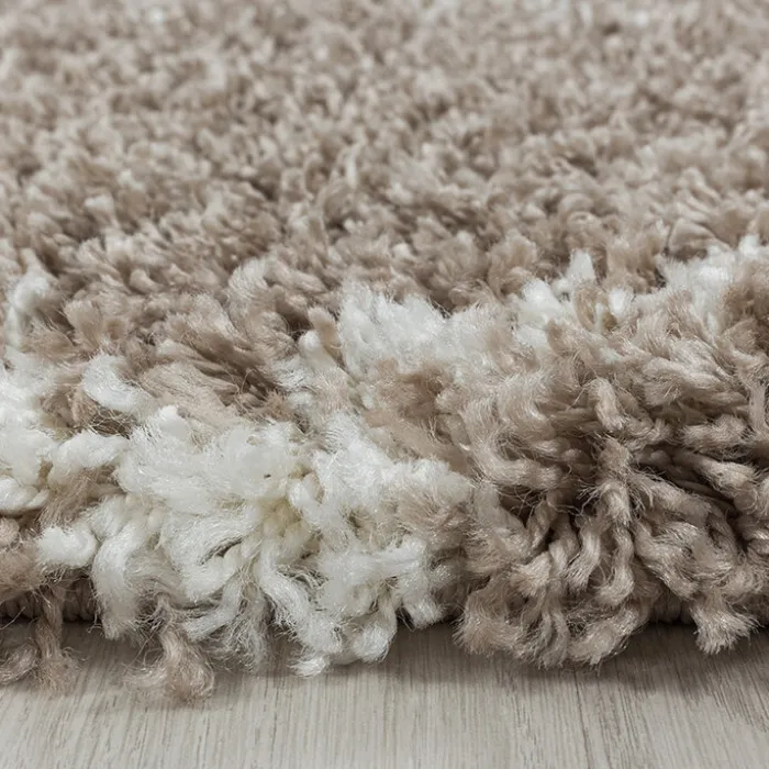 Berberteppich Rund - Agadir Lines Beige Creme