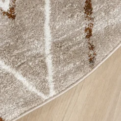 Berberteppich Rund - Blend Diamond Beige