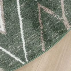 Berberteppich Rund - Blend Diamond Grün