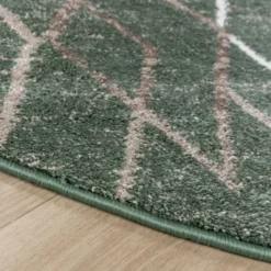 Berberteppich Rund - Blend Diamond Grün