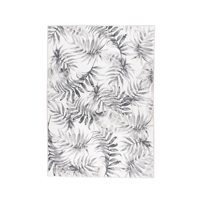 Boho Teppich - Palmier Blätter Grau