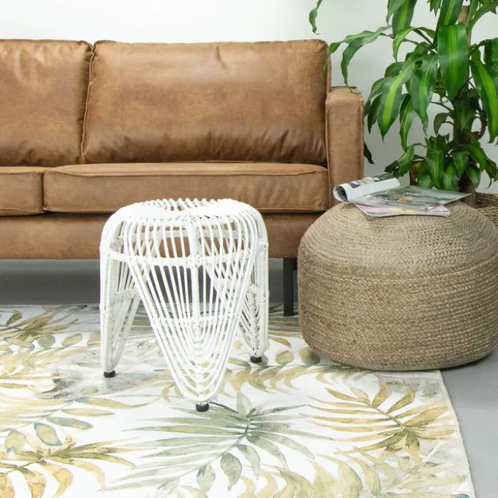 Boho Teppich - Palmier Blätter Naturel