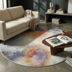Designer Teppich Rund - Lunara Lila