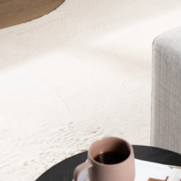 Flauschiger Teppich - Cozy Ripple Creme