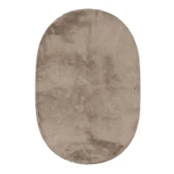 Flauschiger Teppich Oval - Cozy Taupe