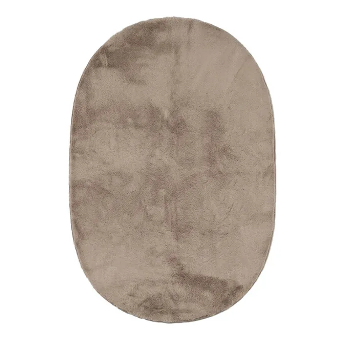 Flauschiger Teppich Oval - Cozy Taupe