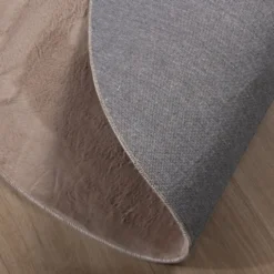 Flauschiger Teppich Oval - Cozy Taupe