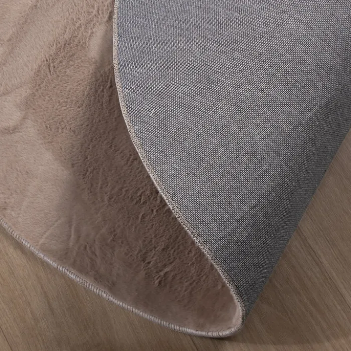 Flauschiger Teppich Oval - Cozy Taupe
