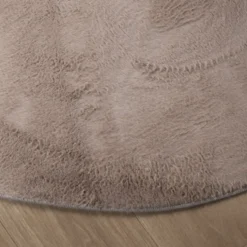 Flauschiger Teppich Oval - Cozy Taupe
