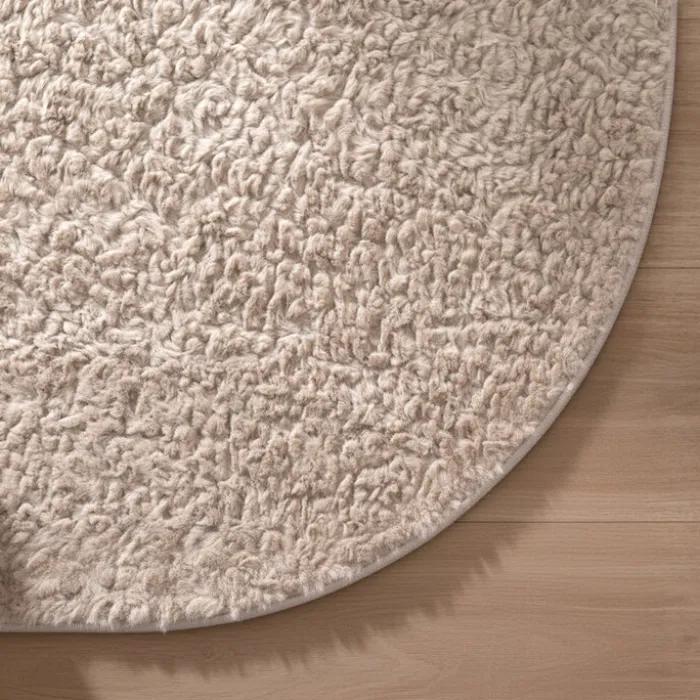 Flauschiger Teppich Rund - Bobby Creme