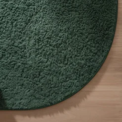 Flauschiger Teppich Rund - Bobby Grün