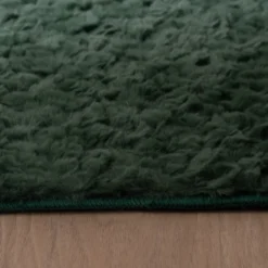 Flauschiger Teppich Rund - Bobby Grün