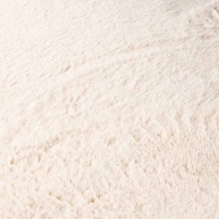 Flauschiger Teppich Rund - Cozy Creme