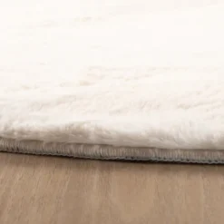 Flauschiger Teppich Rund - Cozy Creme