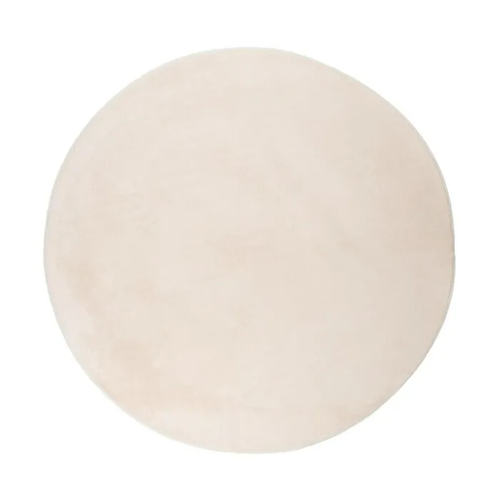 Flauschiger Teppich Rund - Cozy Creme