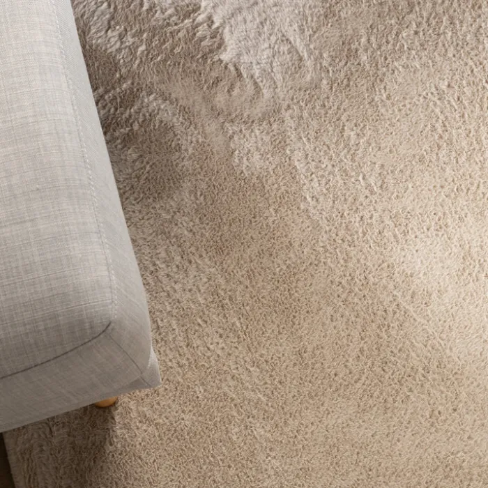 Flauschiger Teppich Rund - Cozy Beige