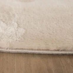 Flauschiger Teppich Rund - Cozy Beige