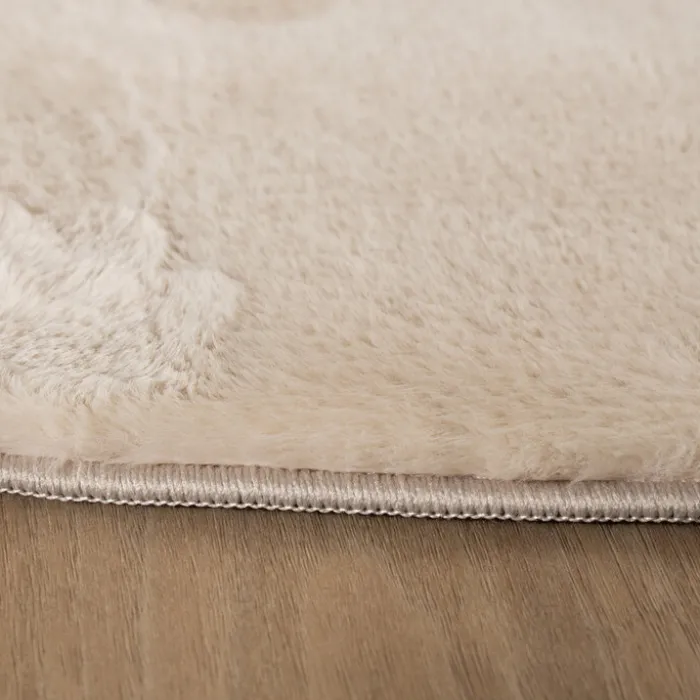 Flauschiger Teppich Rund - Cozy Beige
