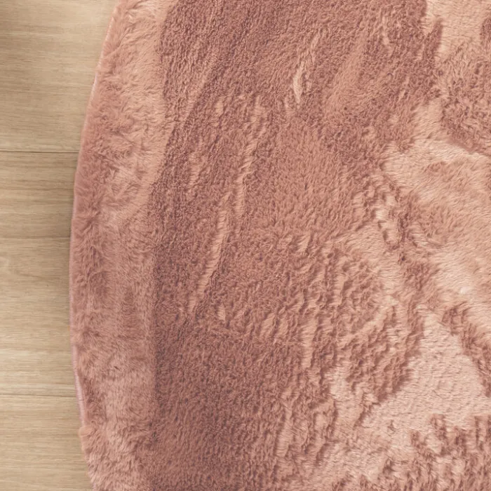 Flauschiger Teppich Rund - Cozy Rosa