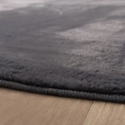 Flauschiger Teppich Rund - Cozy Anthrazit