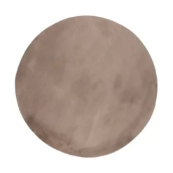 Flauschiger Teppich Rund - Cozy Taupe