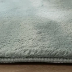 Flauschiger Teppich Rund - Cozy Grün