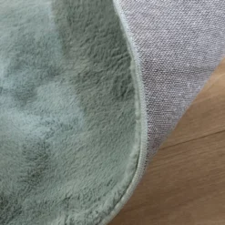 Flauschiger Teppich Rund - Cozy Grün