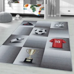 Fußballteppich - Pleun Champion Grau